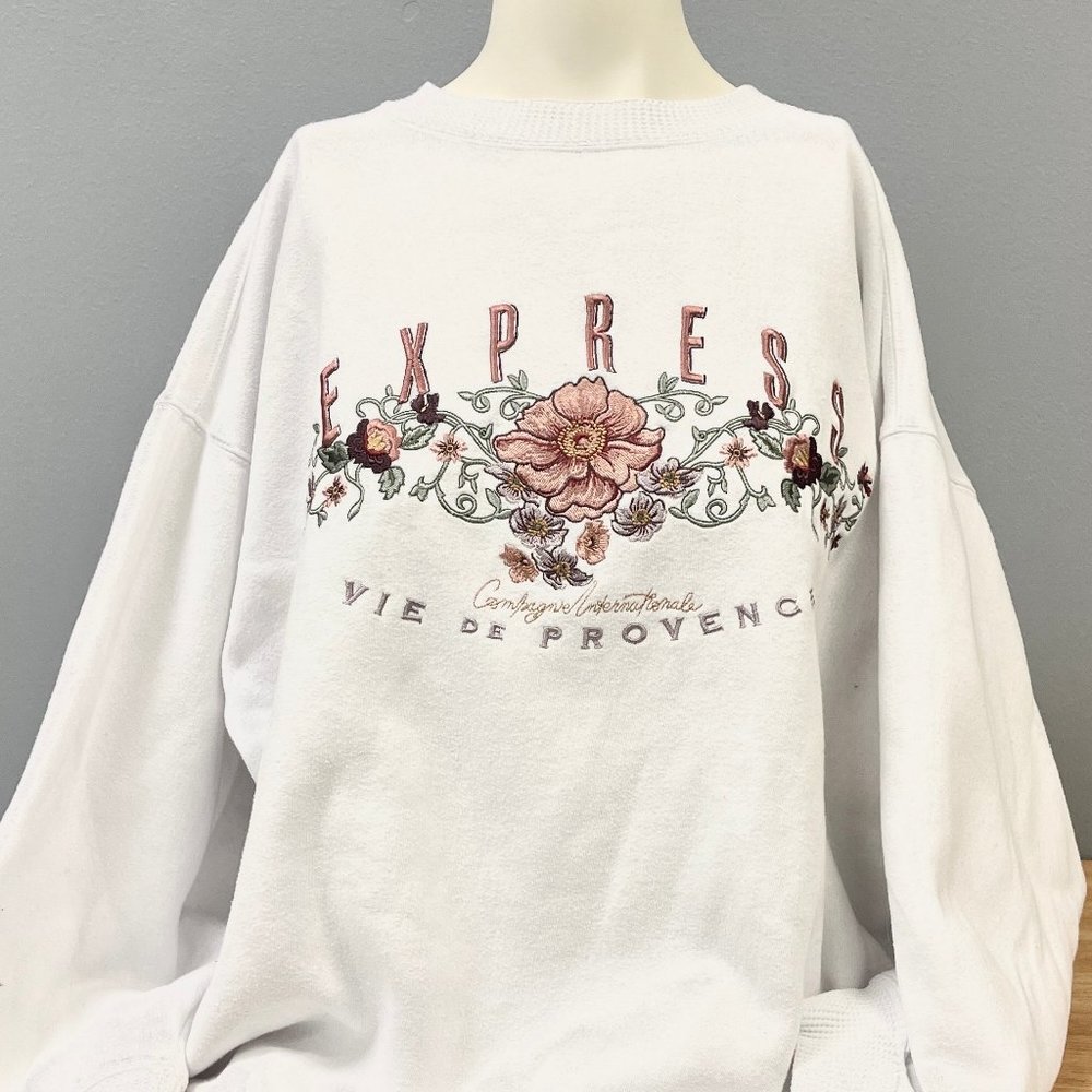 90's Vintage Express Embroidered Sweatshirt